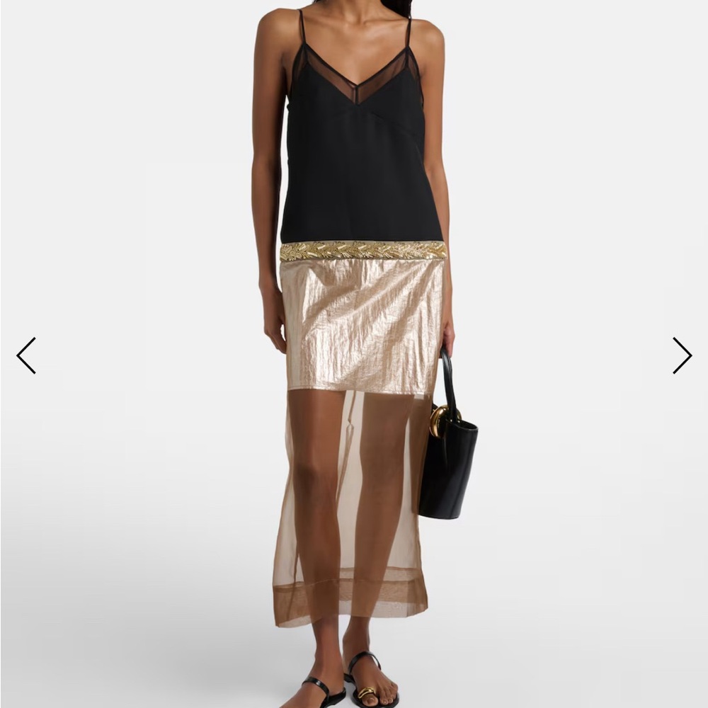XU ZHI
Embesllished paneled midi dress